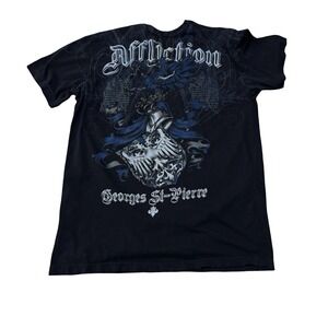 Vintage Y2K Affliction Men's UFC Signature Series George Saint Pierre T Shirt XL